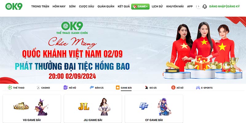 Giao diện nhà cái OK9